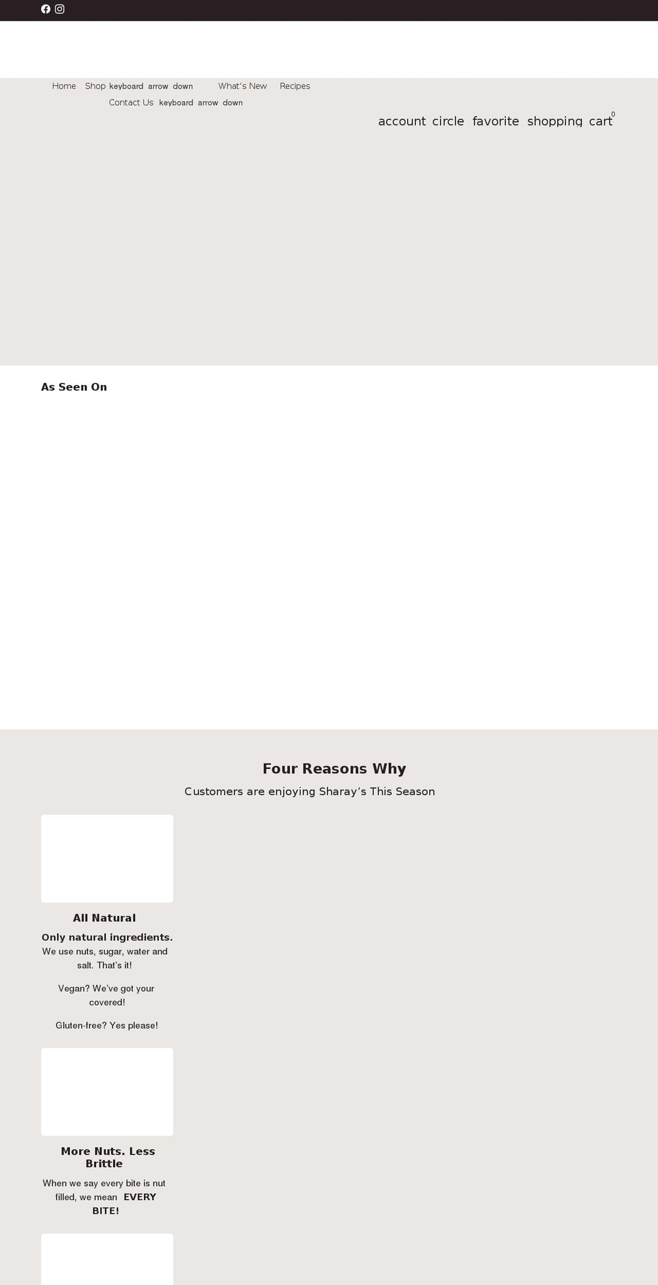 sharaysgsb.com shopify website screenshot