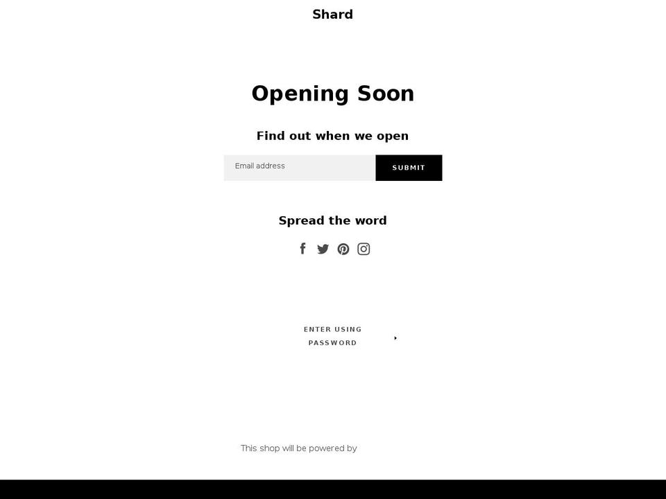 shardstore.com — Shopify storefront screenshot