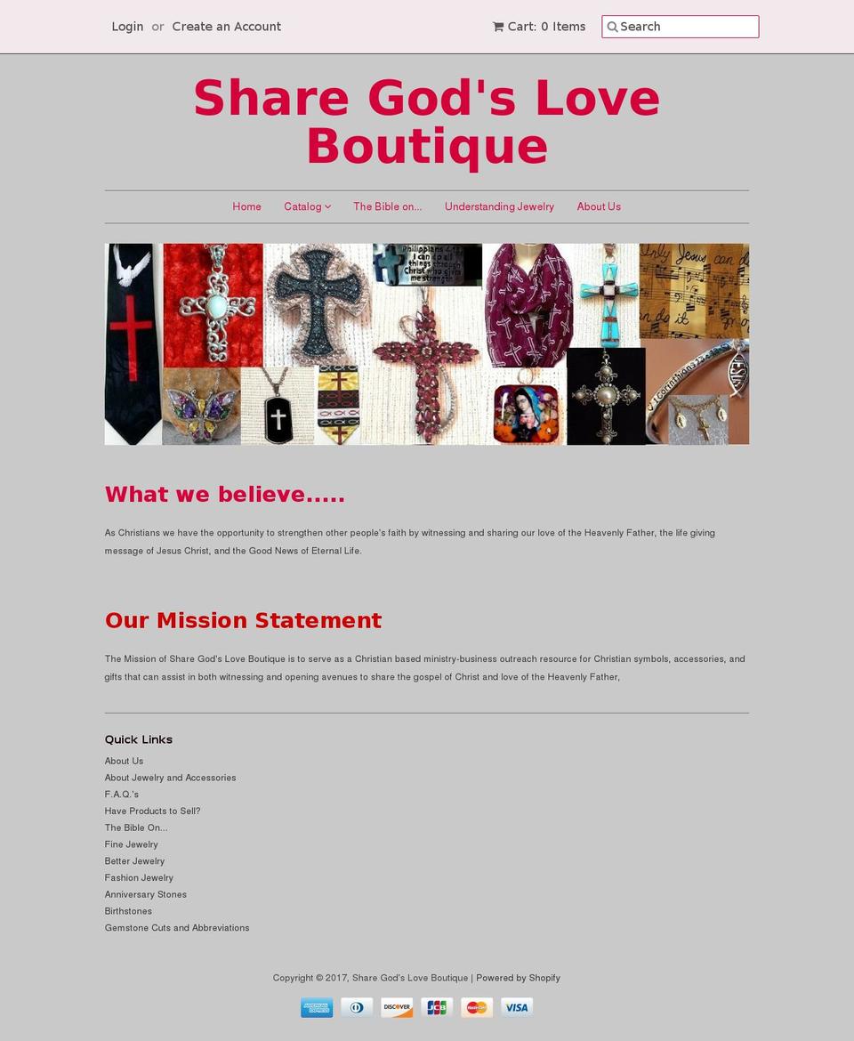 sharegodsloveboutique.com shopify website screenshot