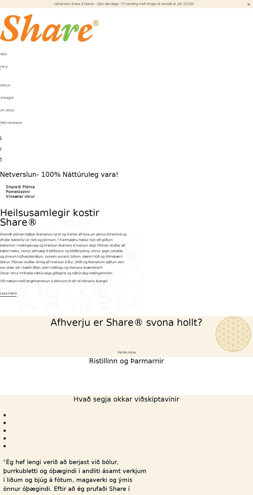 shareiceland.is shopify website screenshot