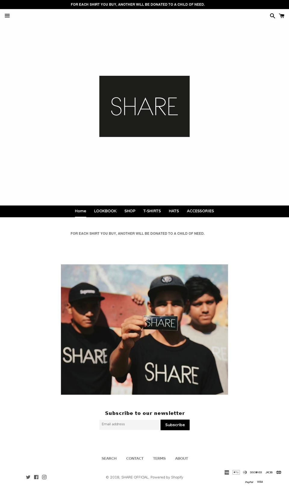 shareofficial.com — Shopify storefront screenshot