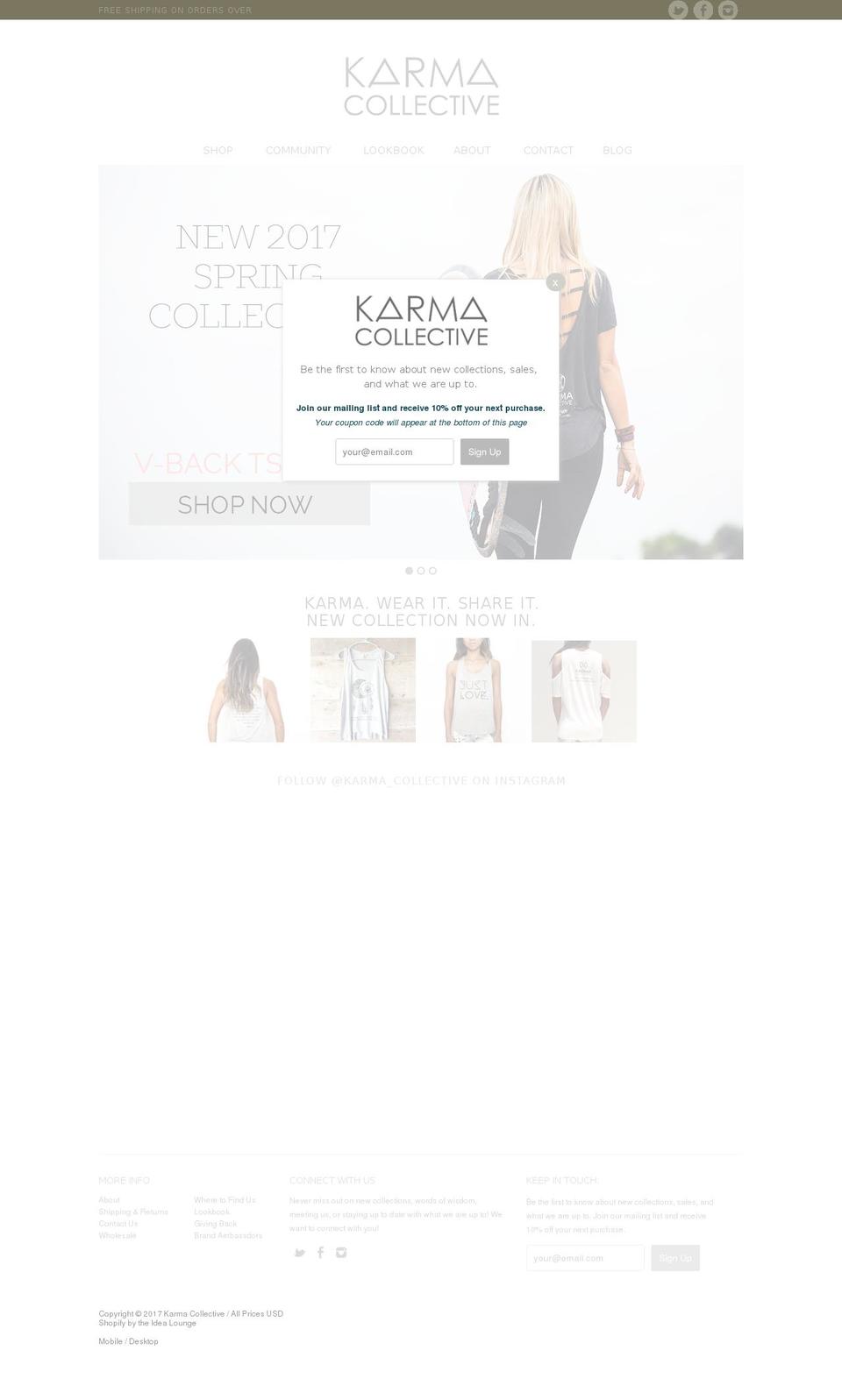 sharethekarma.com shopify website screenshot