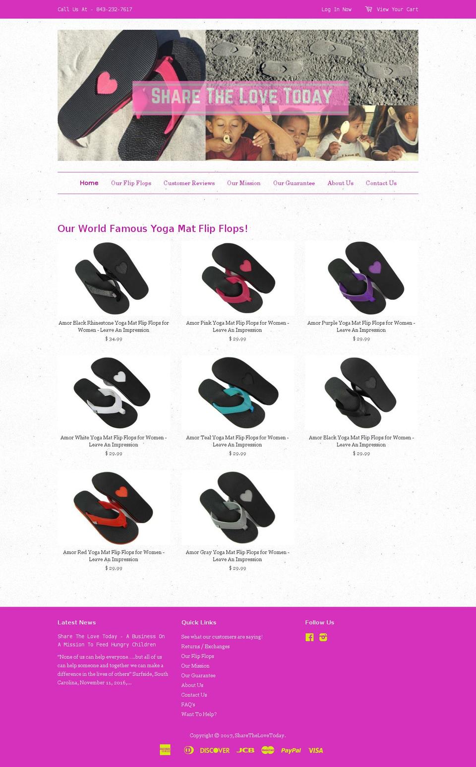 sharethelovetoday.com shopify website screenshot