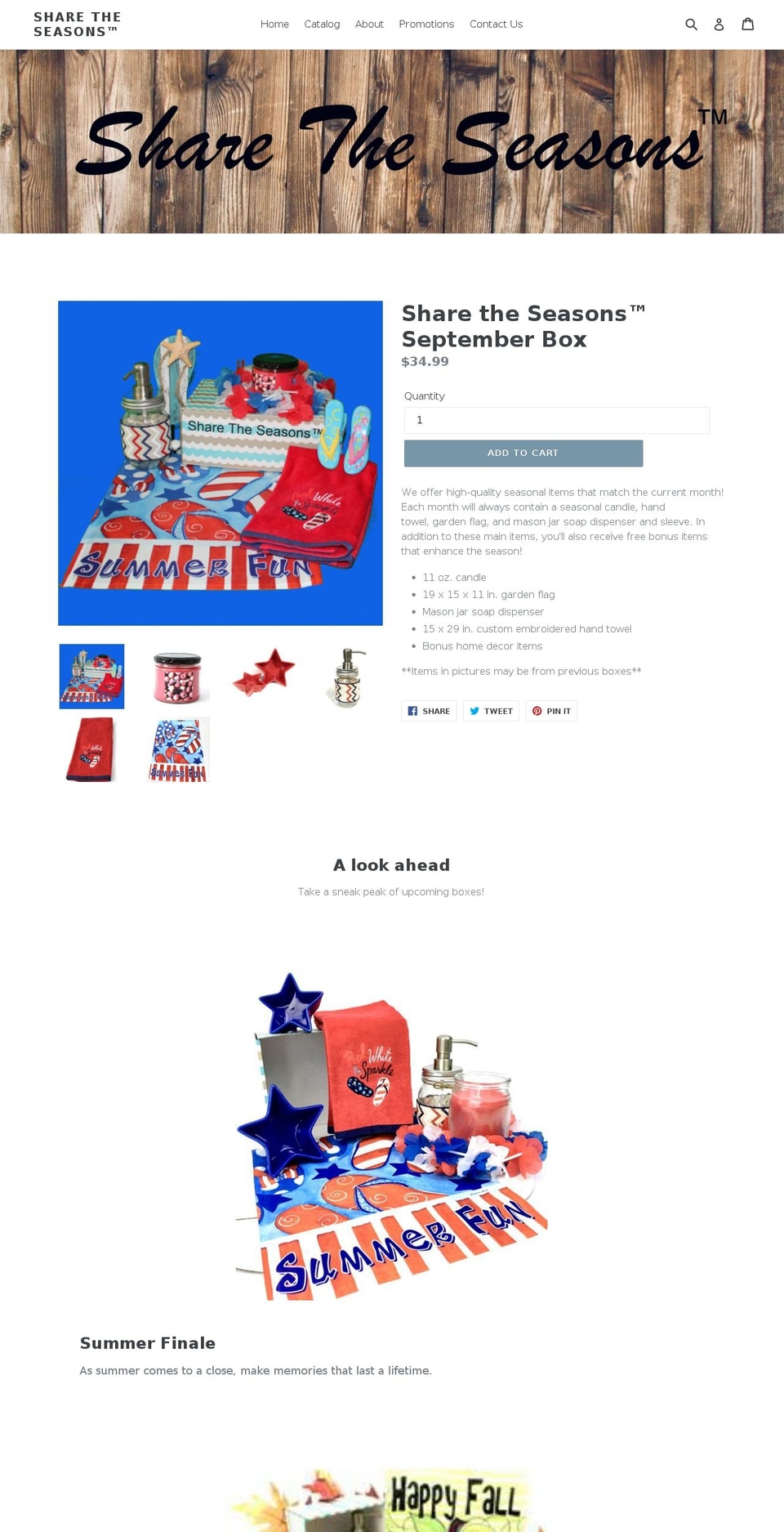 sharetheseasons.com — Shopify storefront screenshot