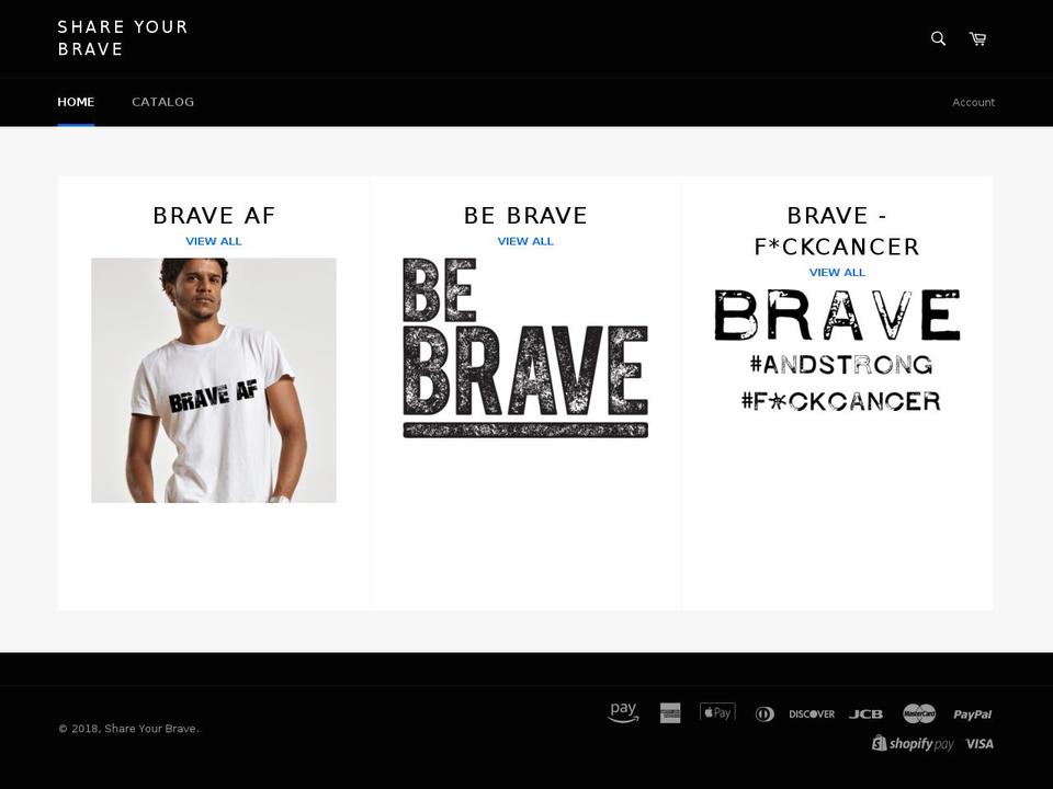 shareyourbrave.com — Shopify storefront screenshot