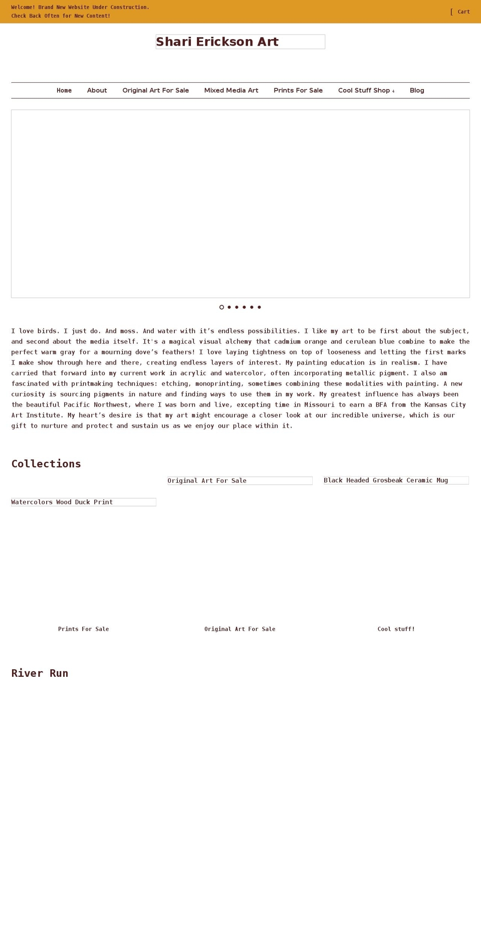 sharierickson.com shopify website screenshot