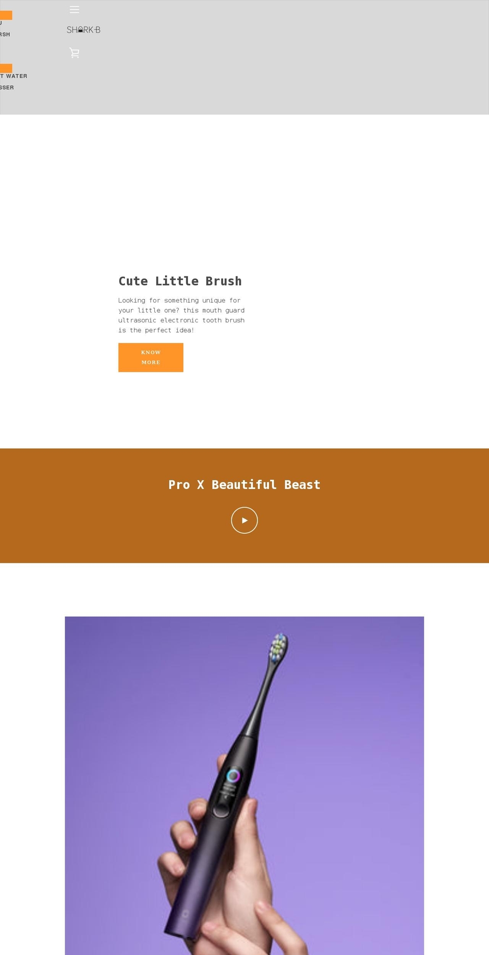 sharkb.com shopify website screenshot