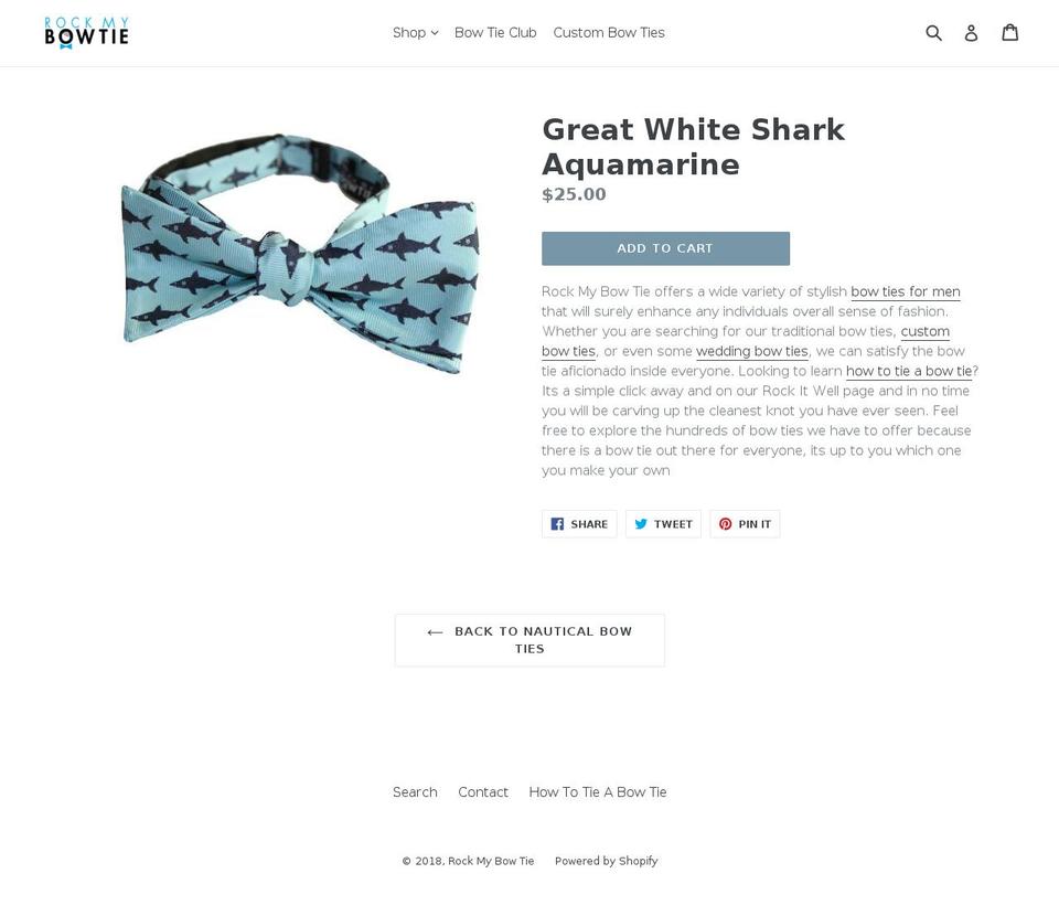 sharkbowties.com — Shopify storefront screenshot