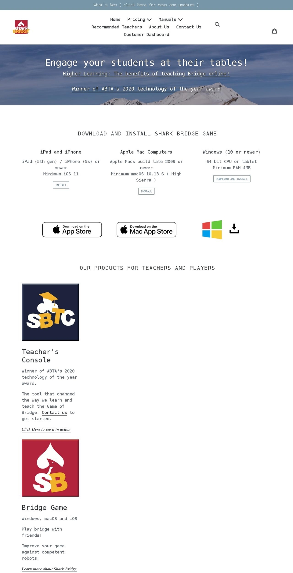 sharkbridgecompany.com shopify website screenshot