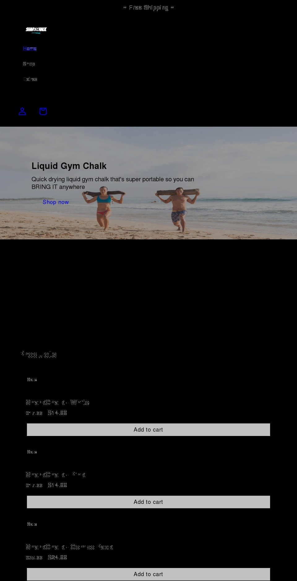 sharkchalk.com shopify website screenshot