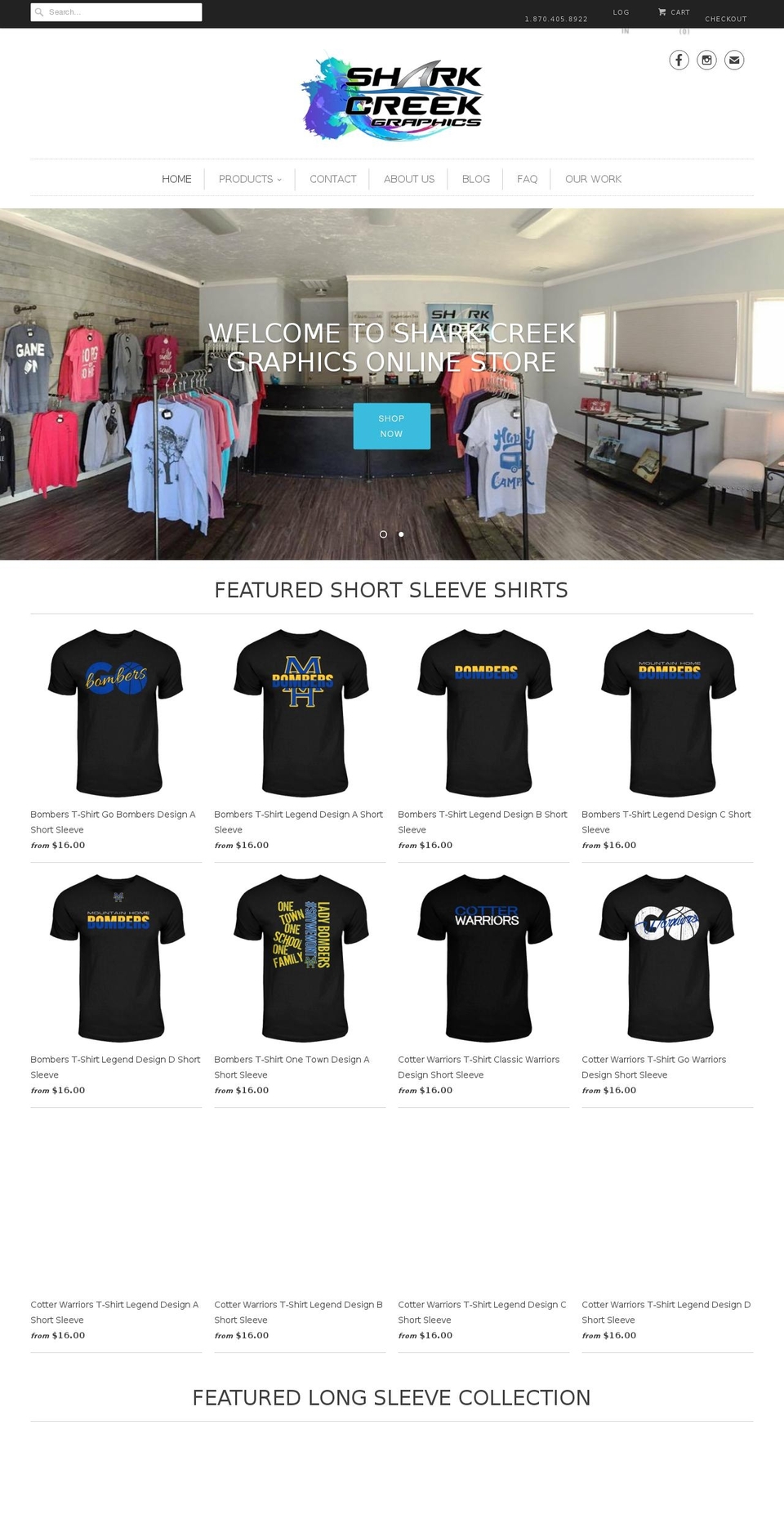 sharkcreek.com shopify website screenshot