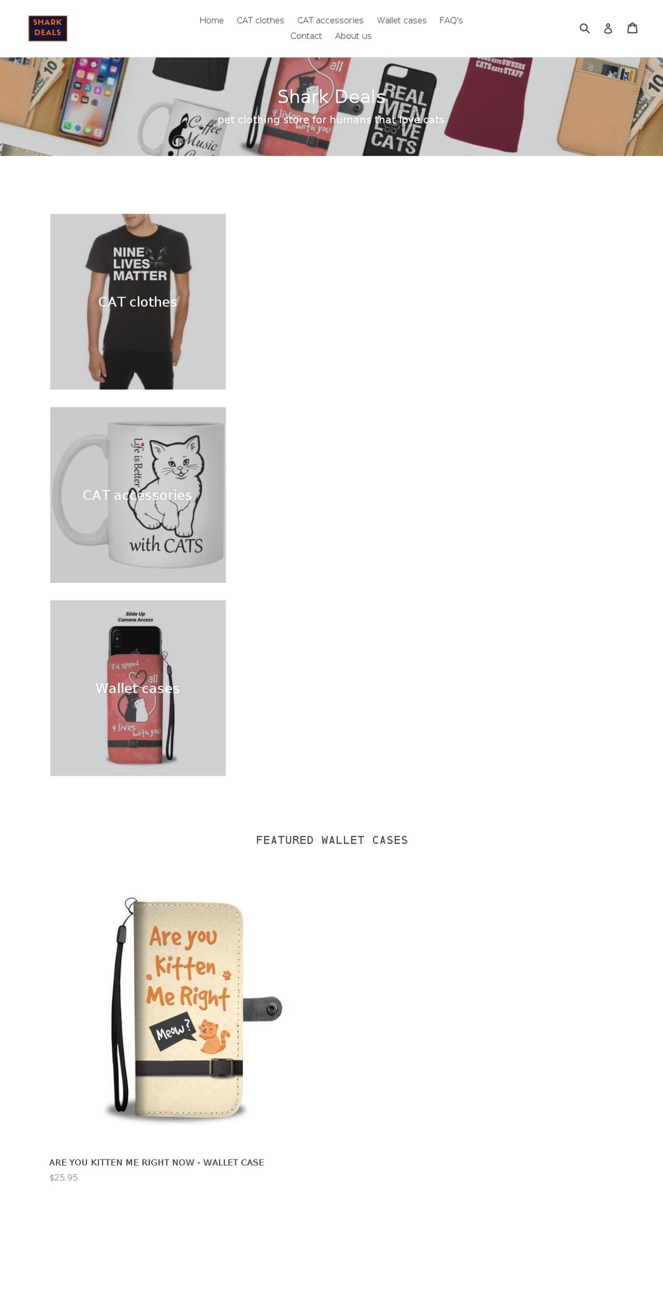 sharkdealsdiscountstore.com shopify website screenshot