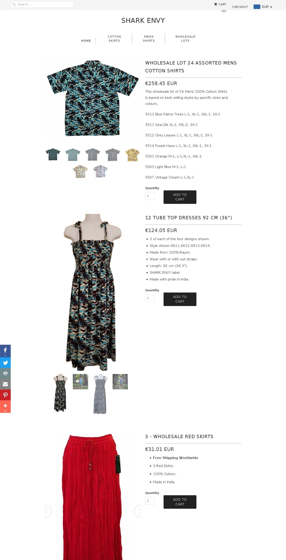 sharkenvy.com — Shopify storefront screenshot