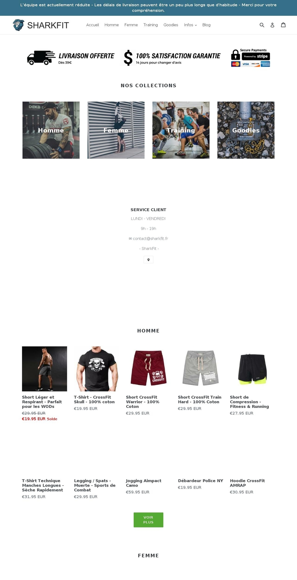 sharkfit.fr shopify website screenshot