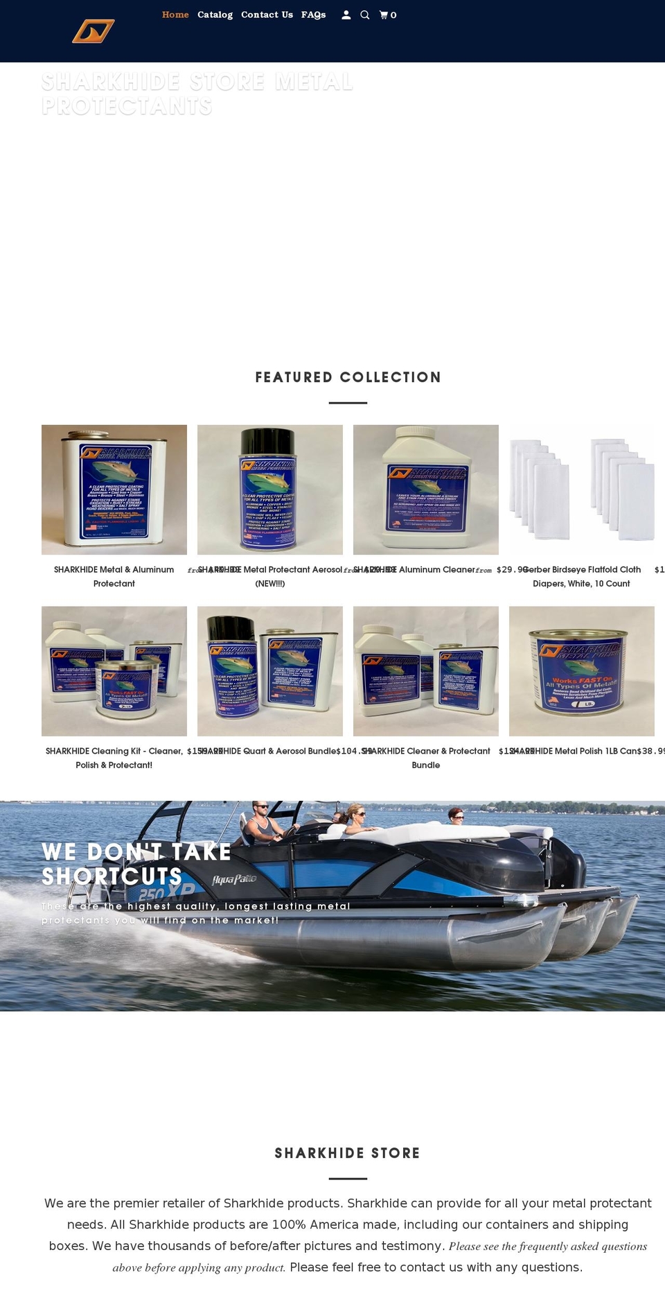 sharkhidestore.com — Shopify storefront screenshot