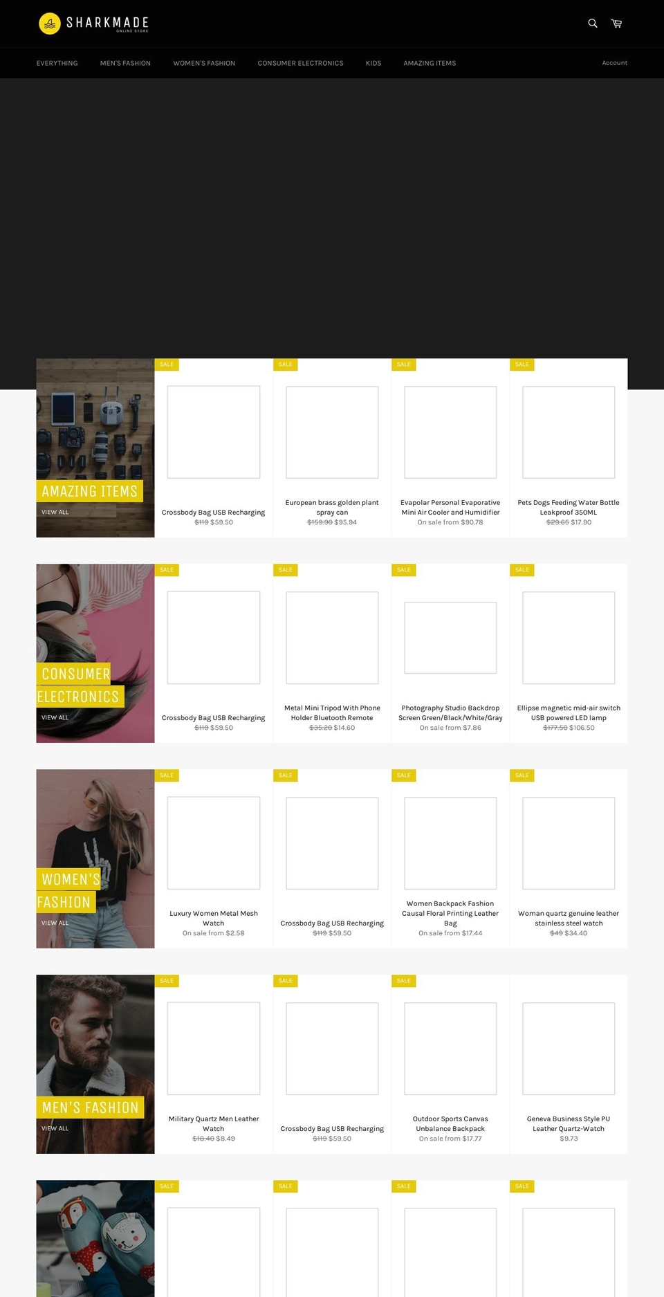 sharkmade.com shopify website screenshot