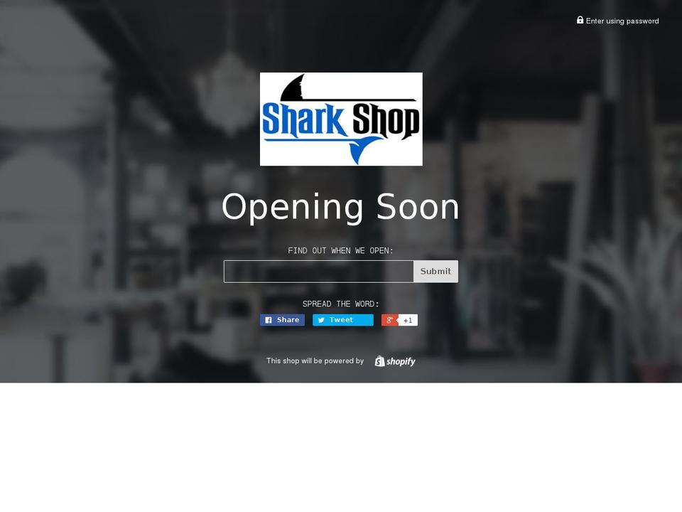 sharkshops.com shopify website screenshot