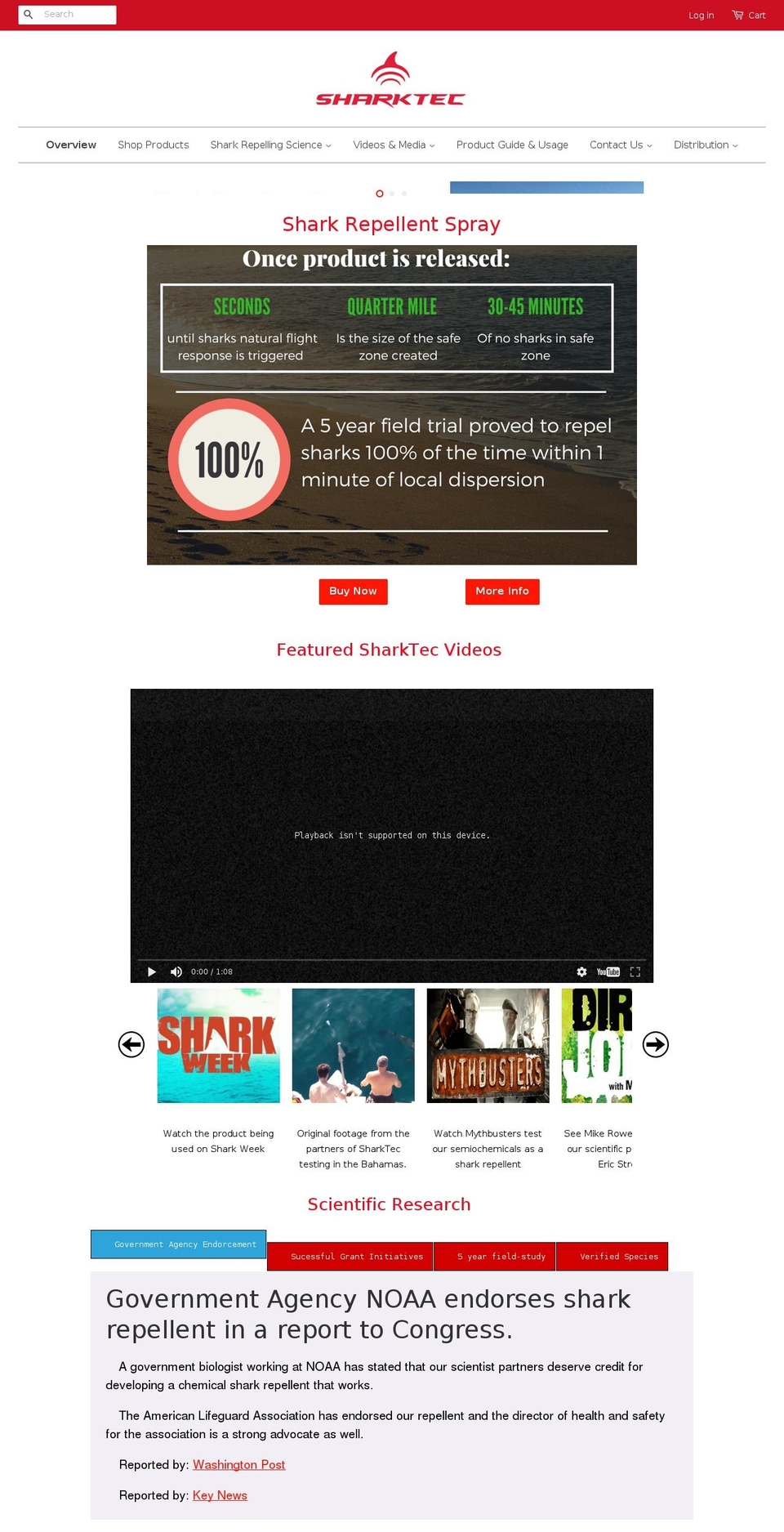 sharktecdefense.com shopify website screenshot