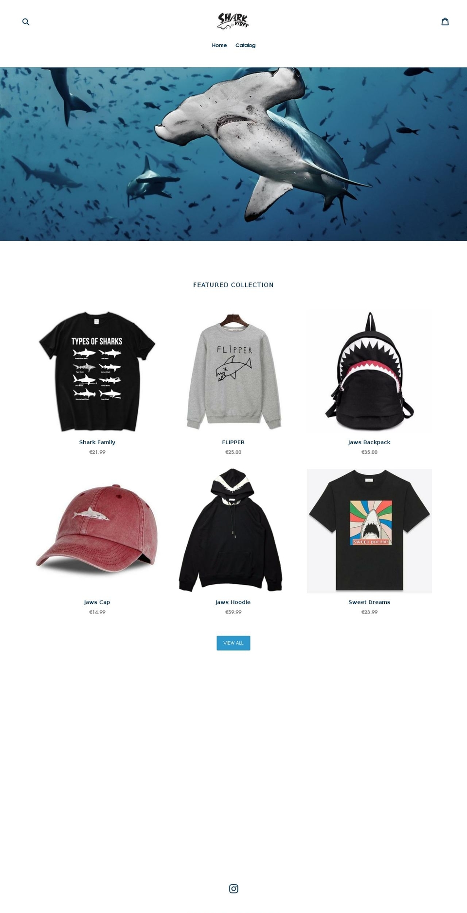 sharkvibes.com — Shopify storefront screenshot