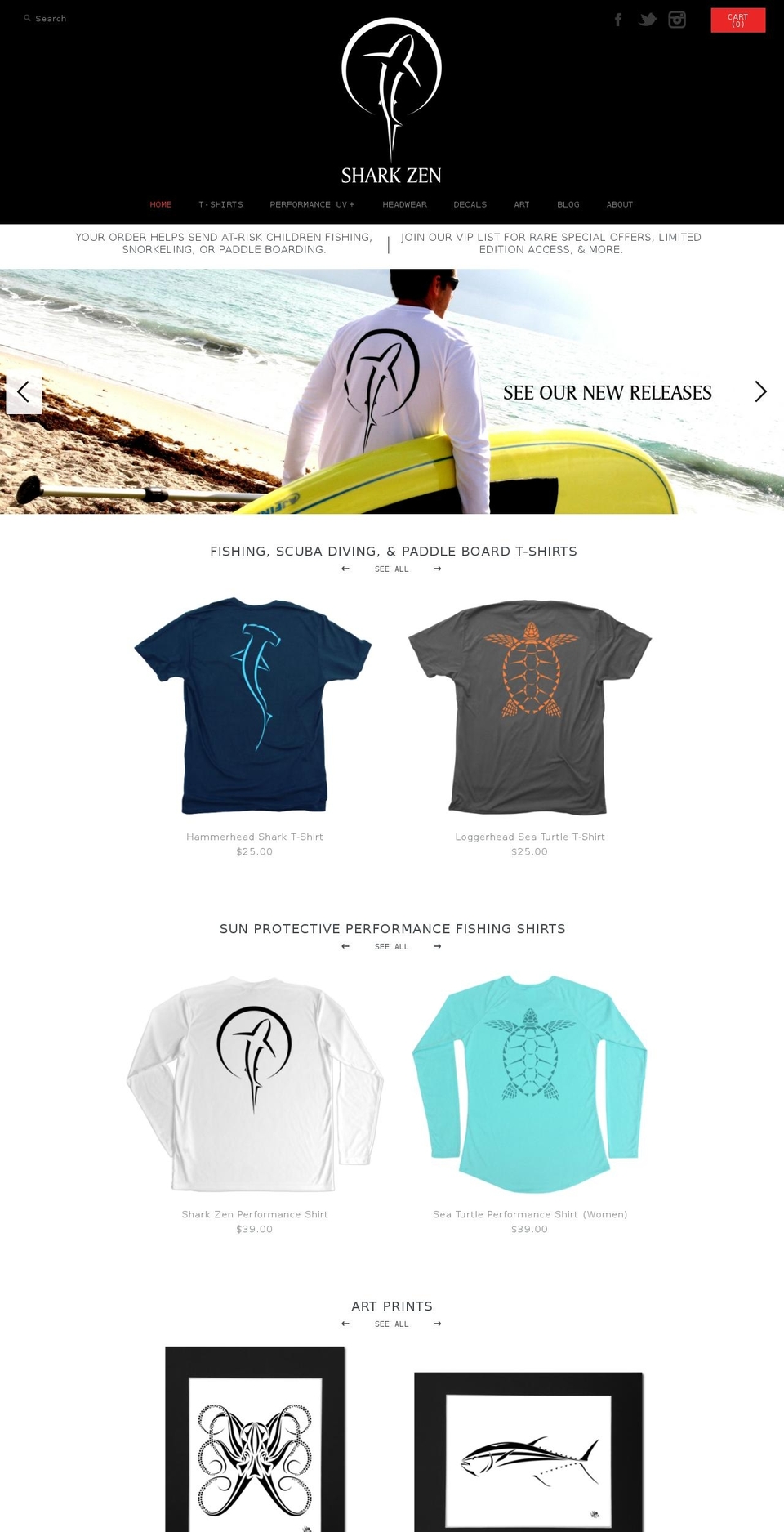 sharkzen.com shopify website screenshot