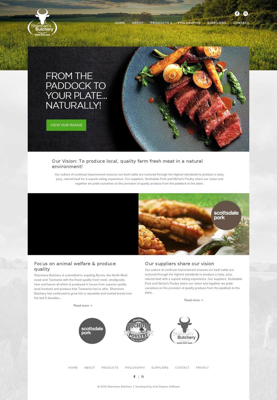 sharmansbutchery.com.au shopify website screenshot