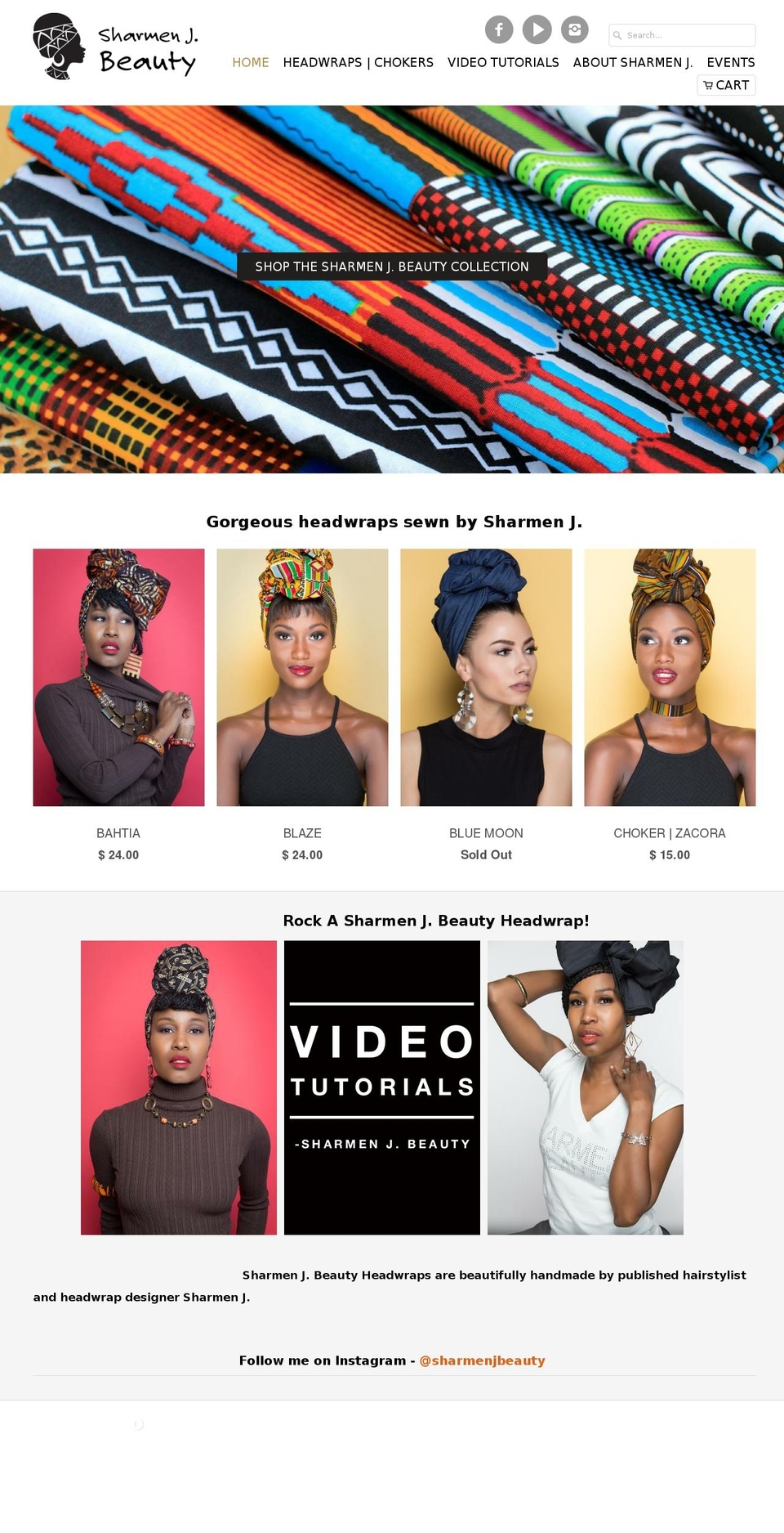 sharmenjbeauty.com shopify website screenshot