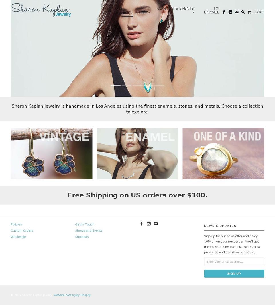 sharonkaplanjewelry.com shopify website screenshot