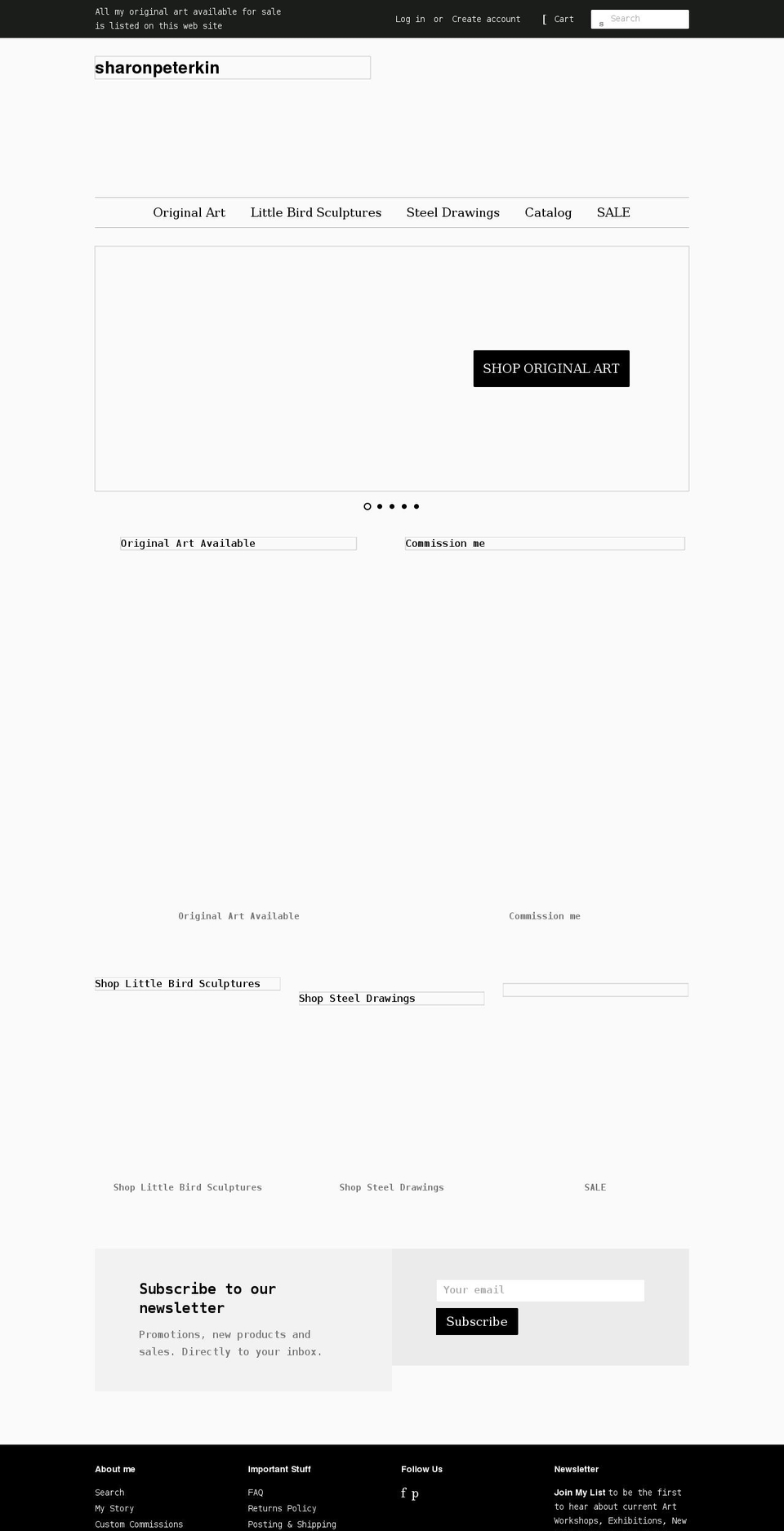 sharonpeterkin.com.au shopify website screenshot