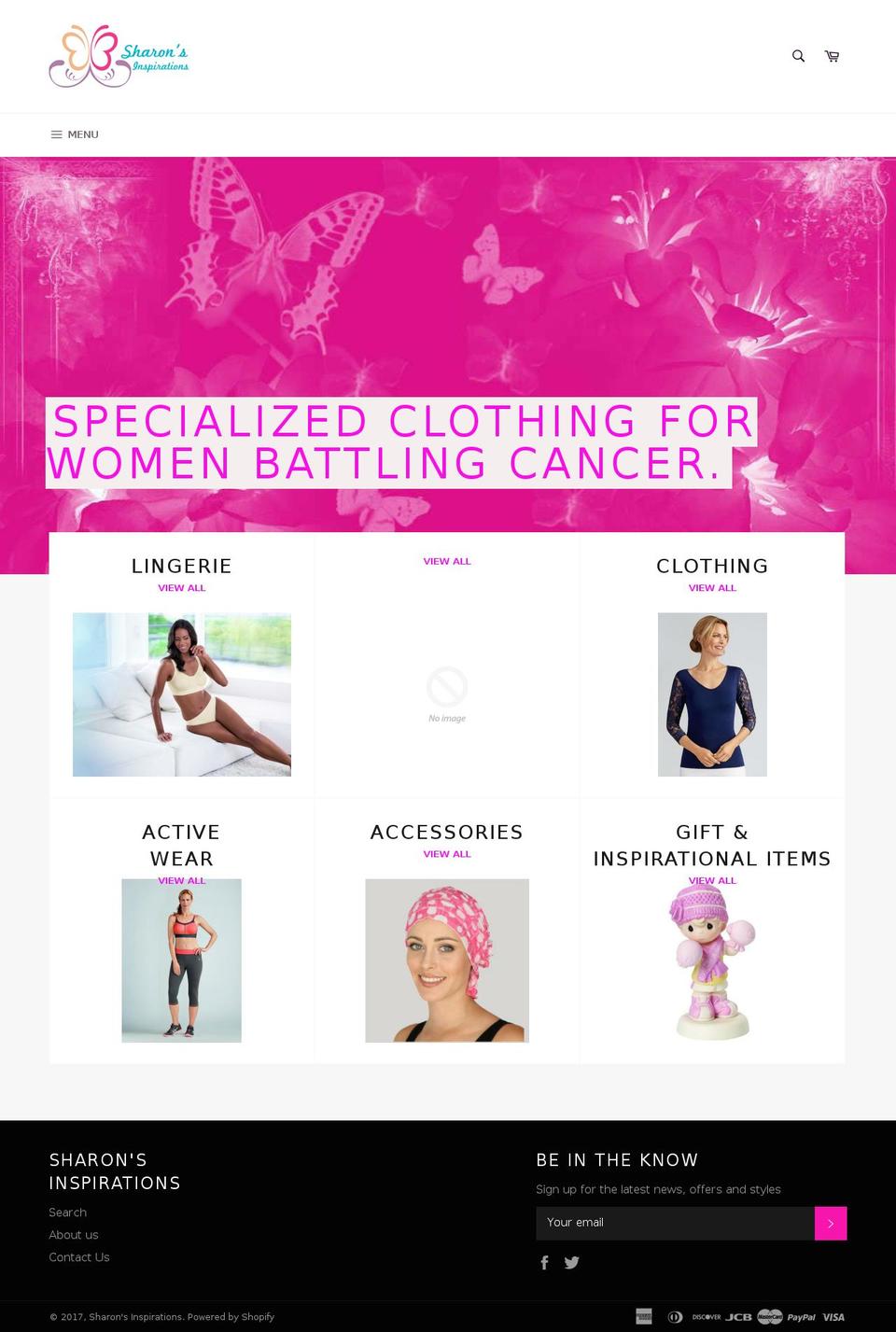 sharonsinspirations.com shopify website screenshot