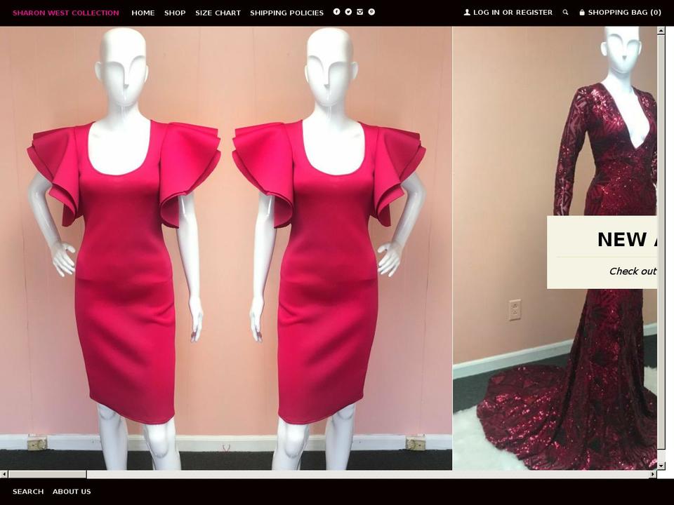 sharonwestcollection.com — Shopify storefront screenshot