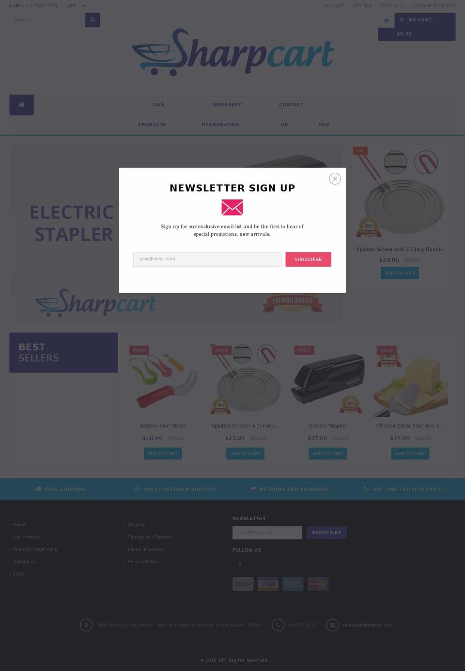 sharpcart.com — Shopify storefront screenshot