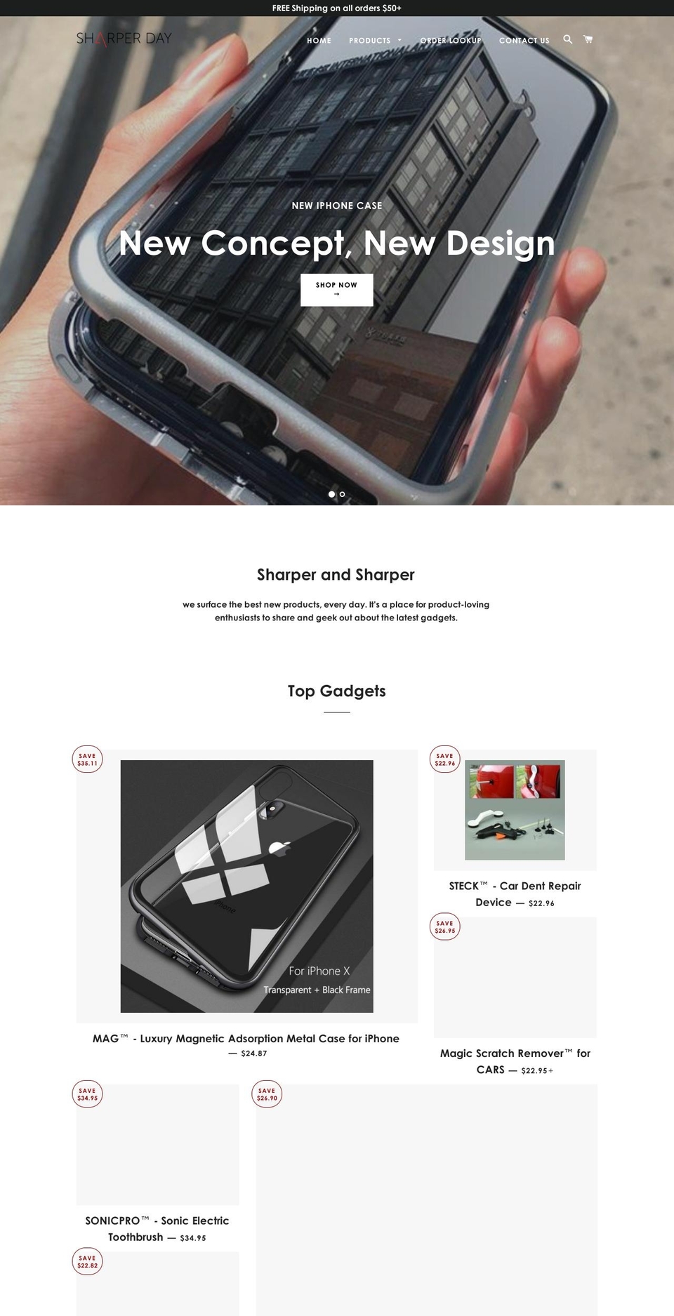 sharperday.com — Shopify storefront screenshot