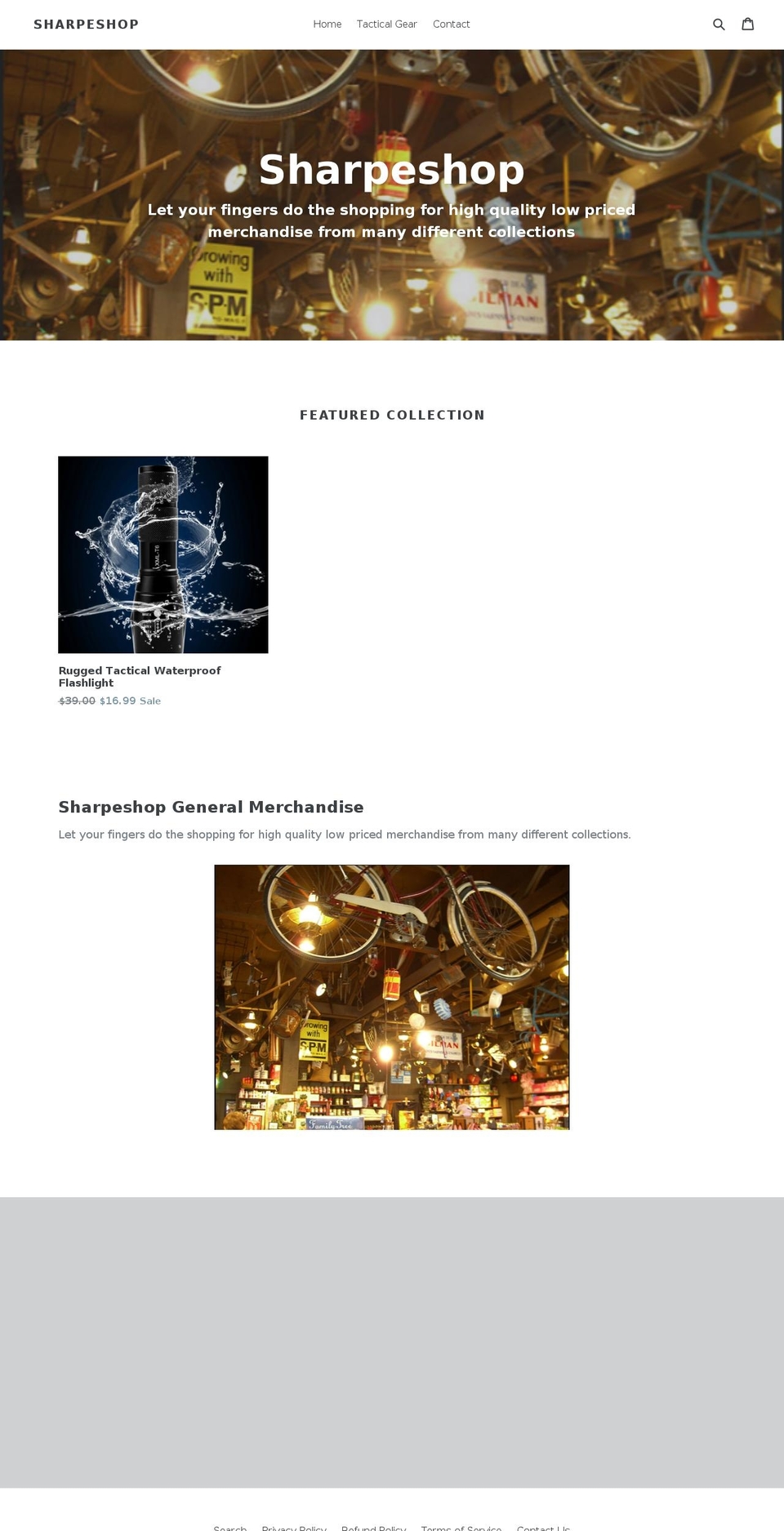 sharpeshop.com shopify website screenshot