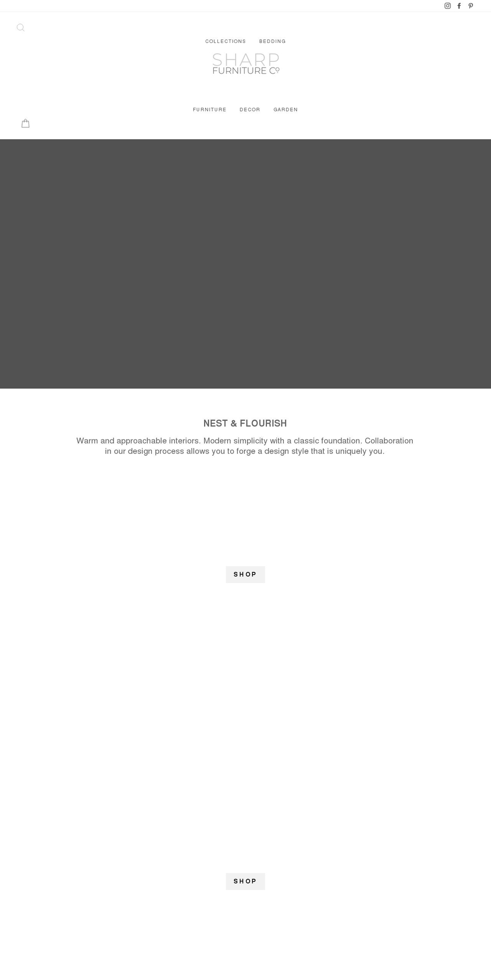 sharpfurnitureco.com shopify website screenshot