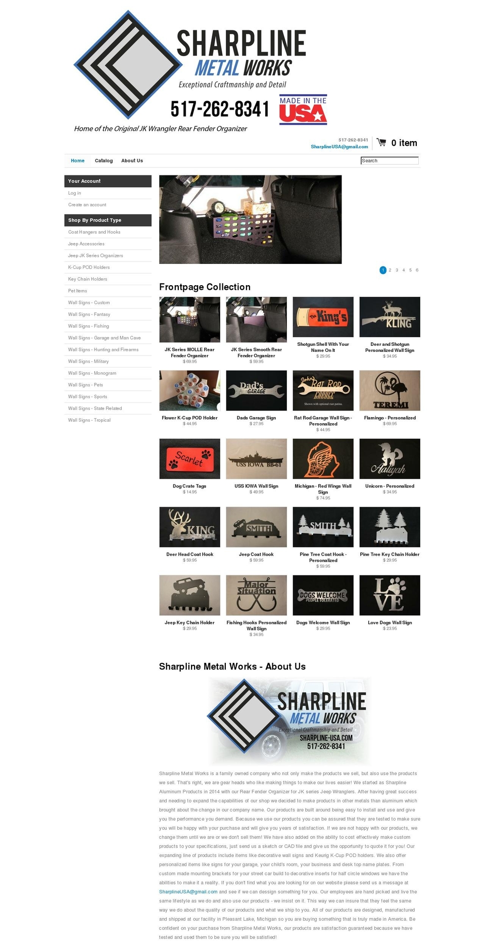 sharplinealuminum.com — Shopify storefront screenshot
