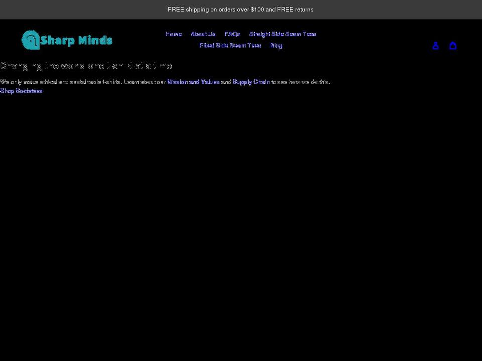 sharpminds.com.au shopify website screenshot