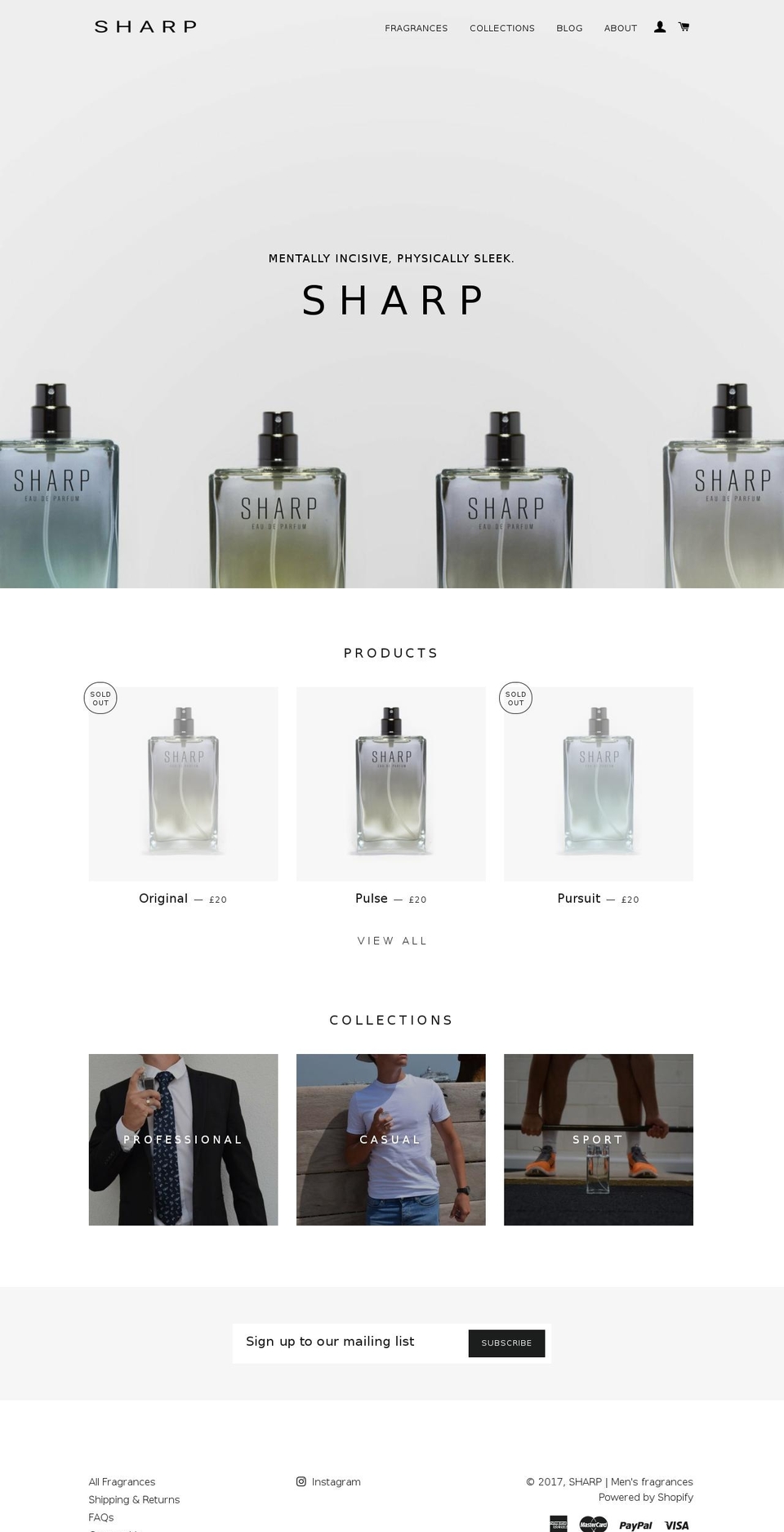 17 Shopify theme site example sharpscents.com