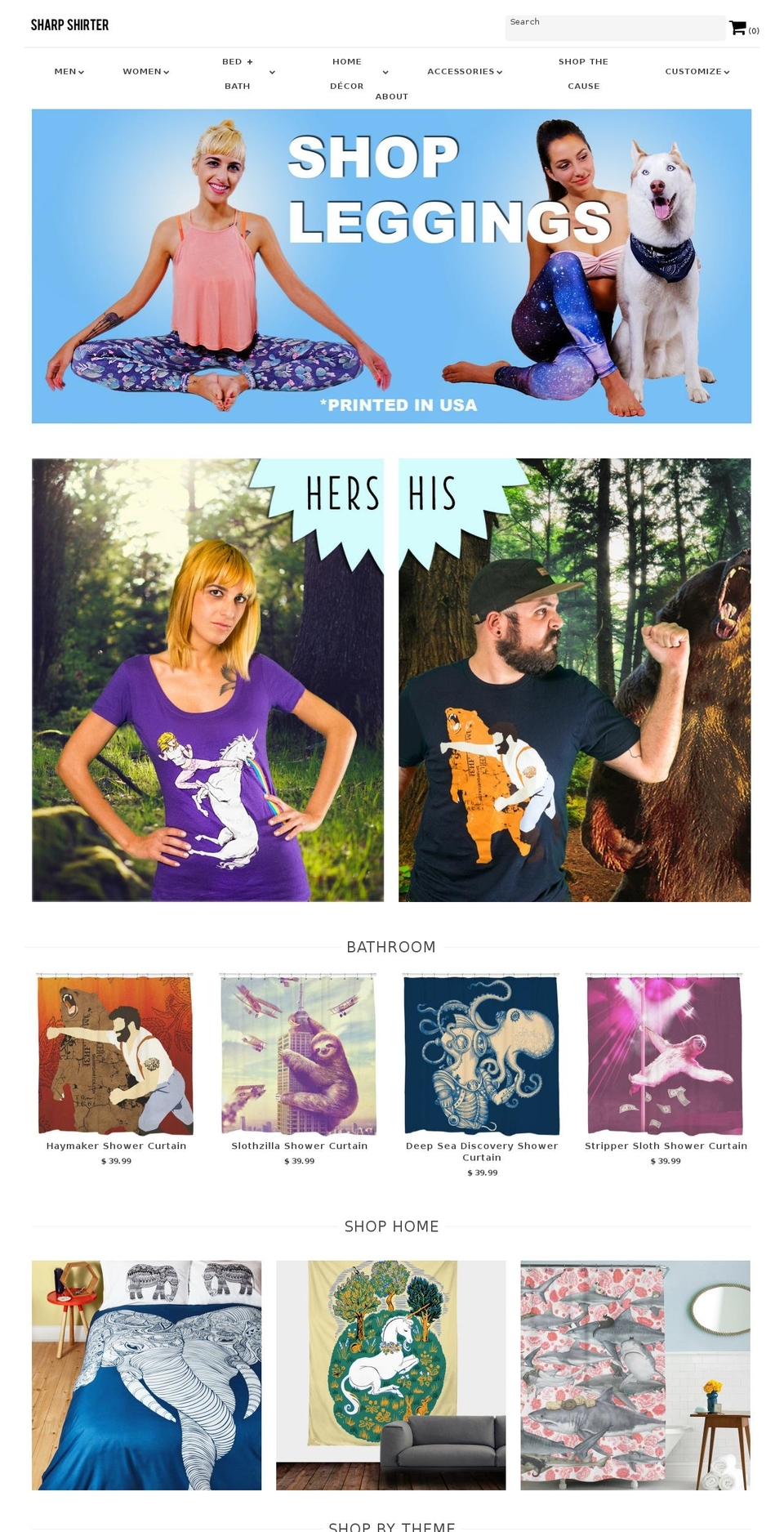 sharpshirter.com shopify website screenshot