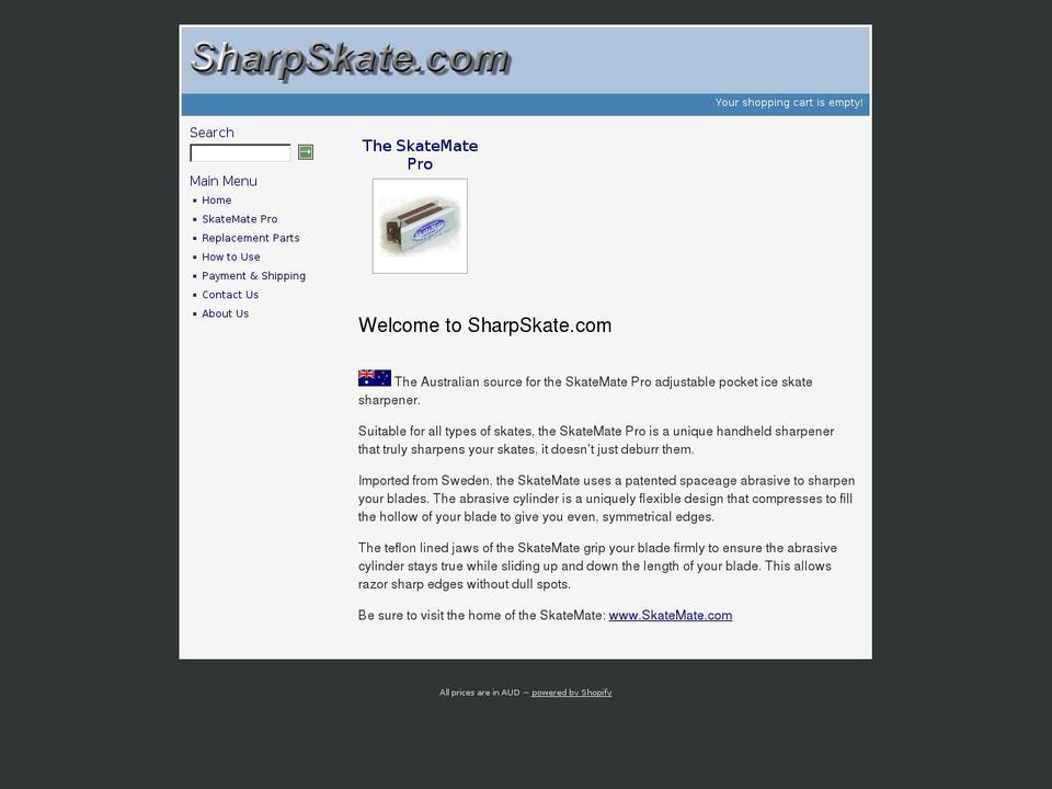sharpskate.com — Shopify storefront screenshot