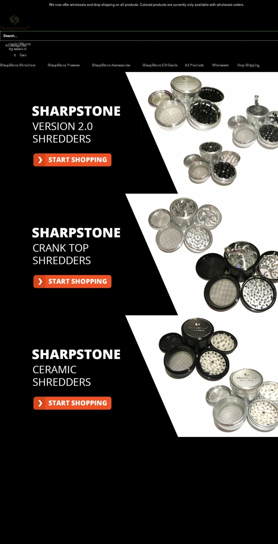 sharpstone.com shopify website screenshot