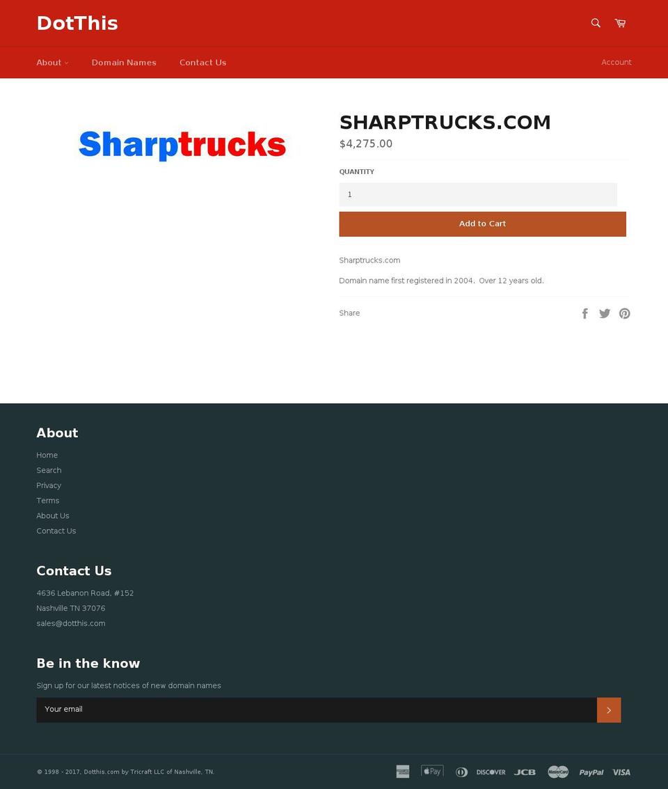 sharptrucks.com shopify website screenshot