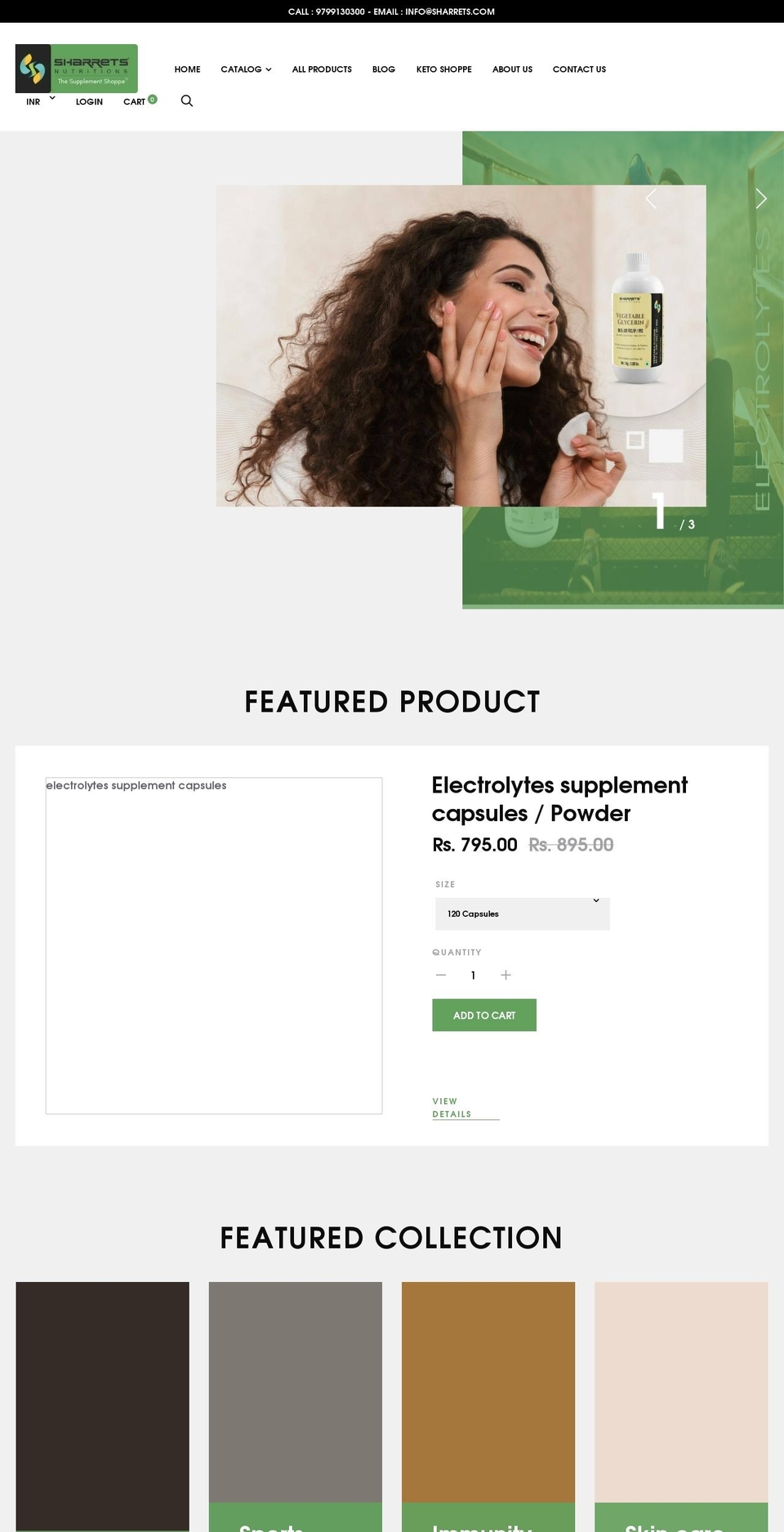 Theme updated on  march Shopify theme site example sharrets.com