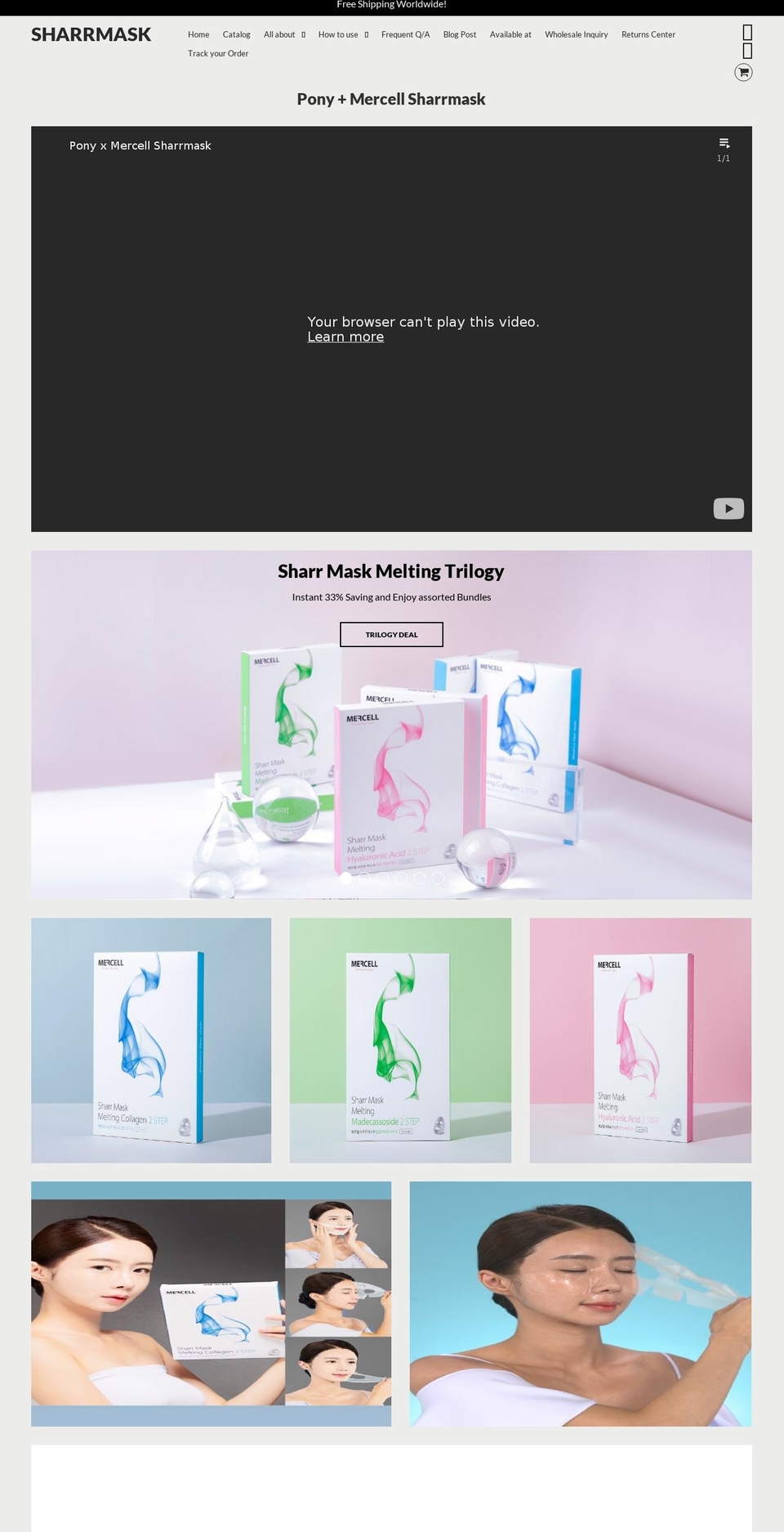 sharrmask.com — Shopify storefront screenshot