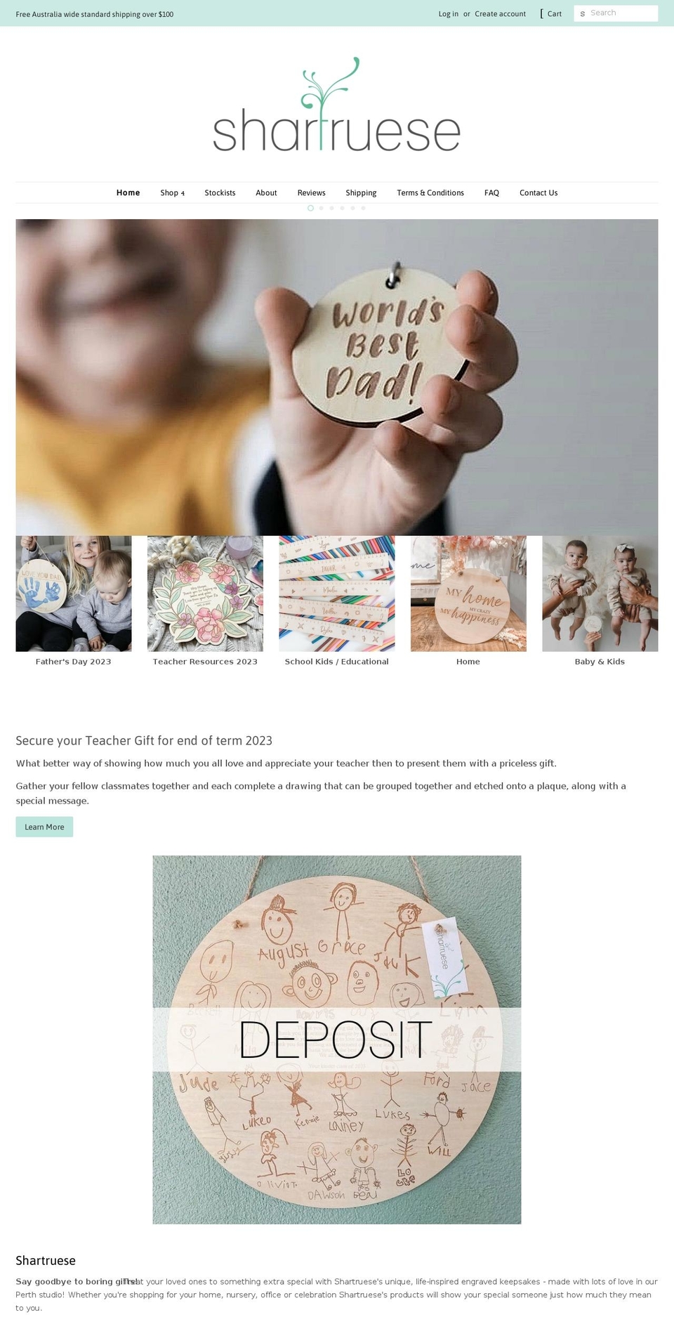 shartruese.myshopify.com shopify website screenshot