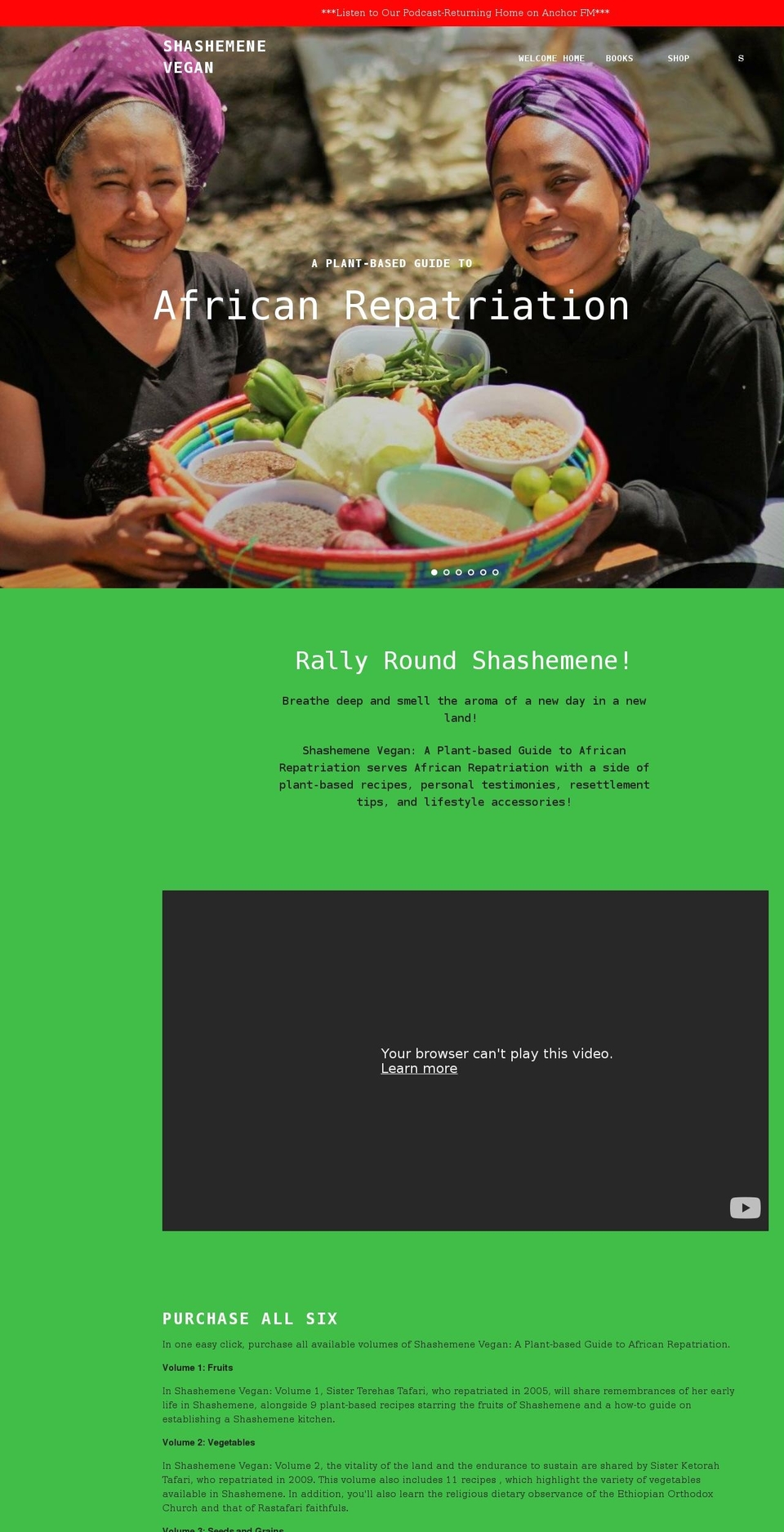 shashemenevegan.com shopify website screenshot