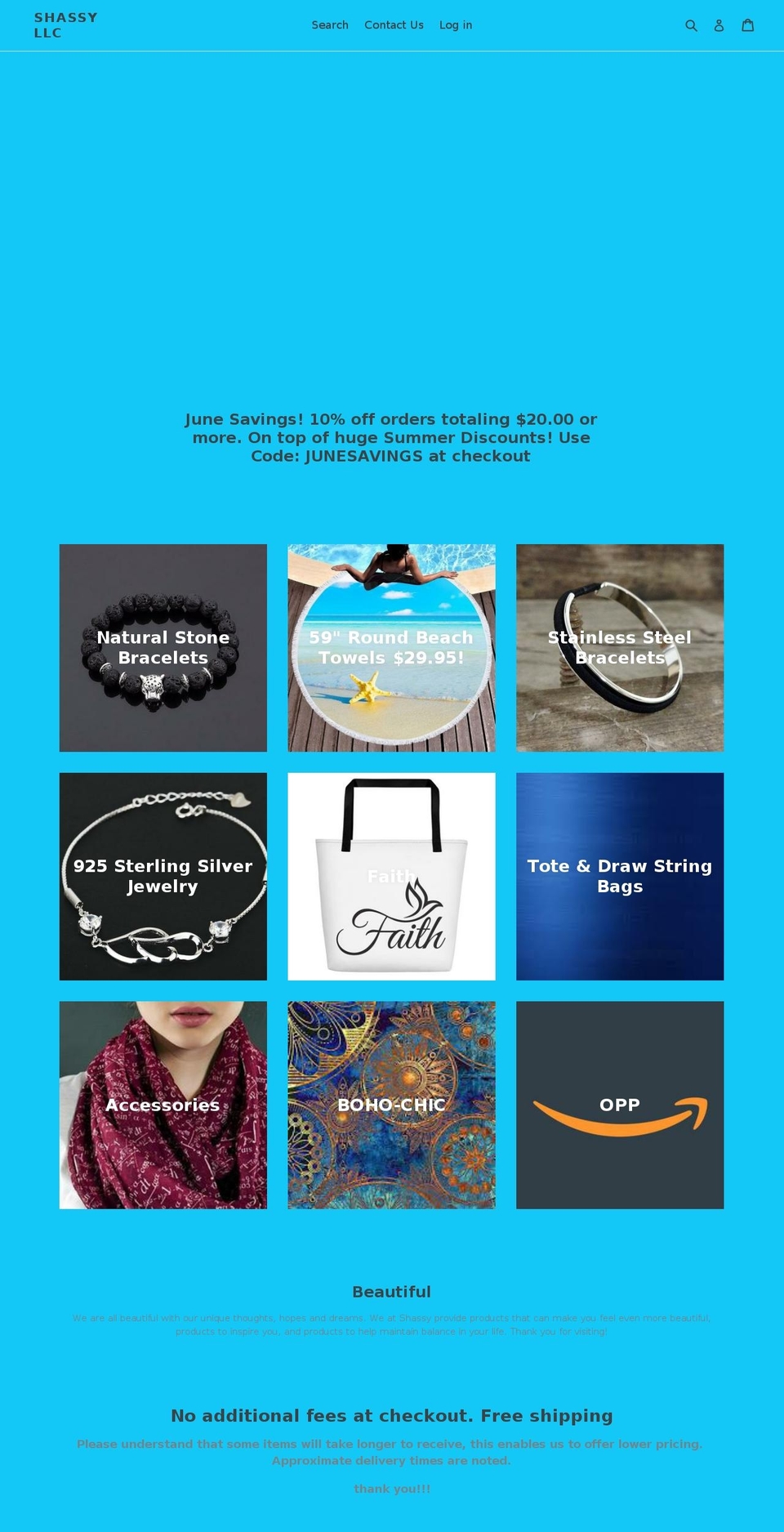shassy.com shopify website screenshot