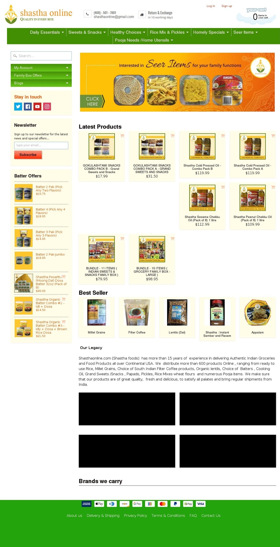 Zapiet Shopify theme site example shasthaonline.com