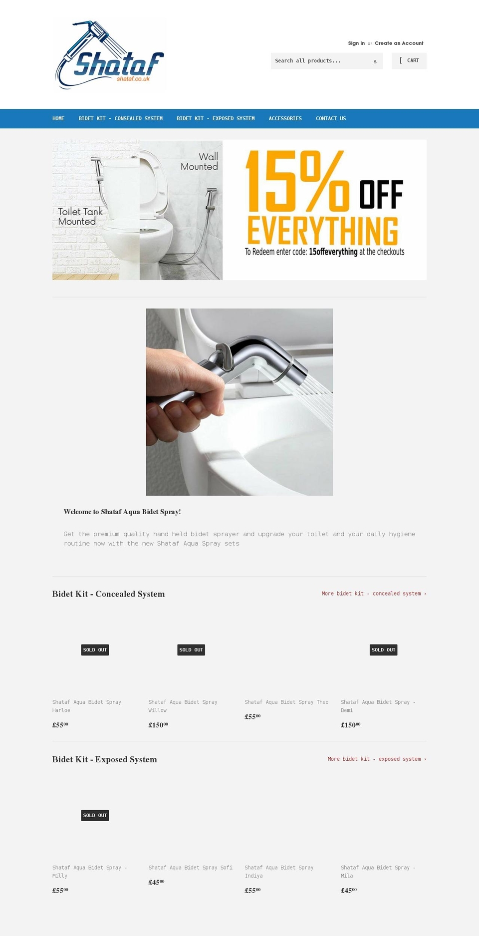 shataf.co.uk shopify website screenshot
