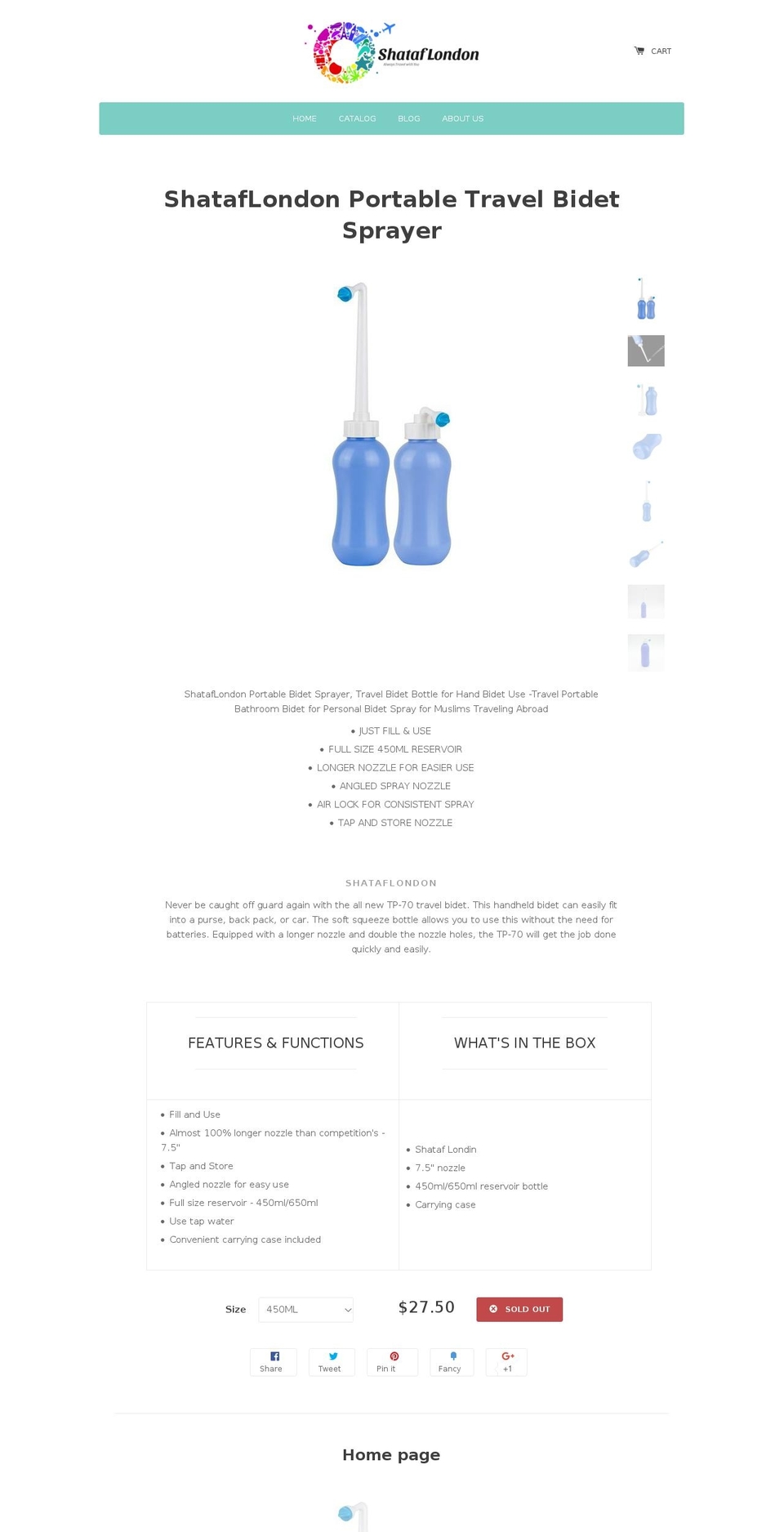 shataflondon.com shopify website screenshot