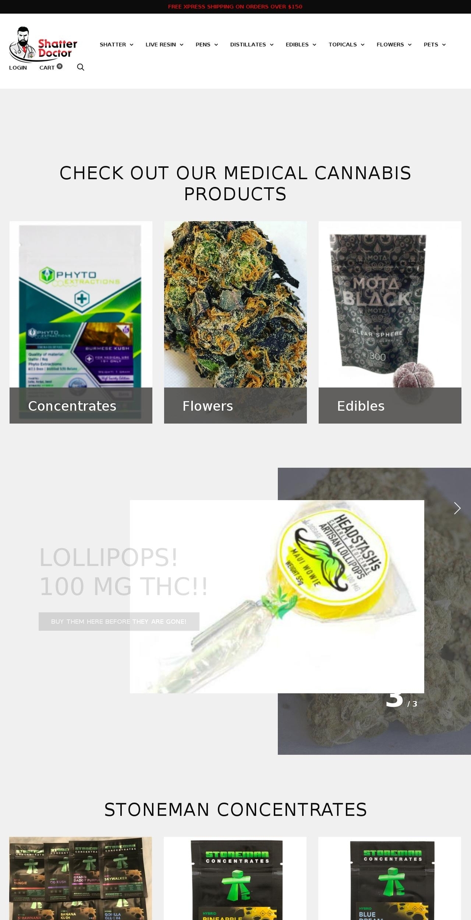 shatterdoctor.ca shopify website screenshot